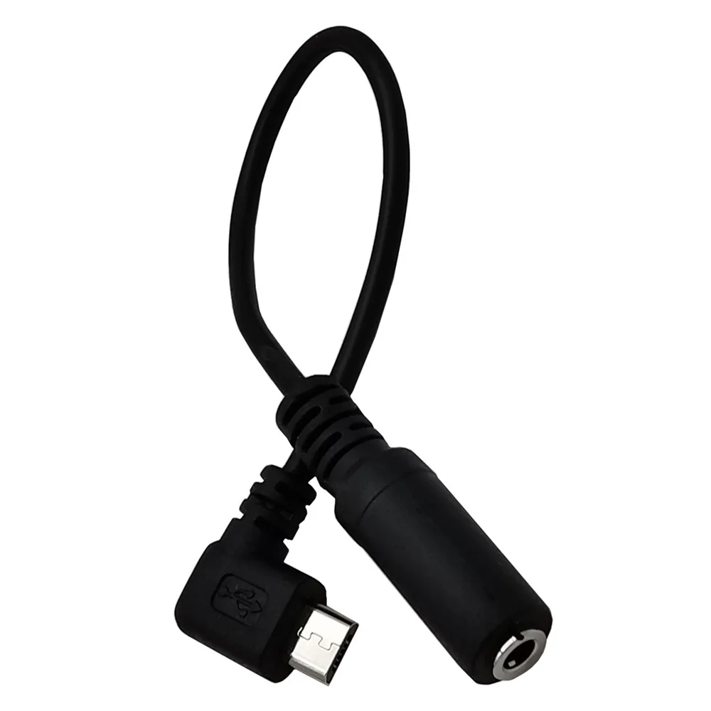 

Адаптер для наушников с углом поворота 90 градусов, разъем Micro USB на гнездо 3,5 мм постоянного тока, 0,15 м