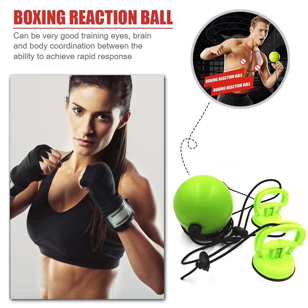 

Boxing Reflex Ball Punching Ball Speed Training Fight Ball Reflex Trainer with Strong Vacuum Suckers Fitness Boxing Equipment