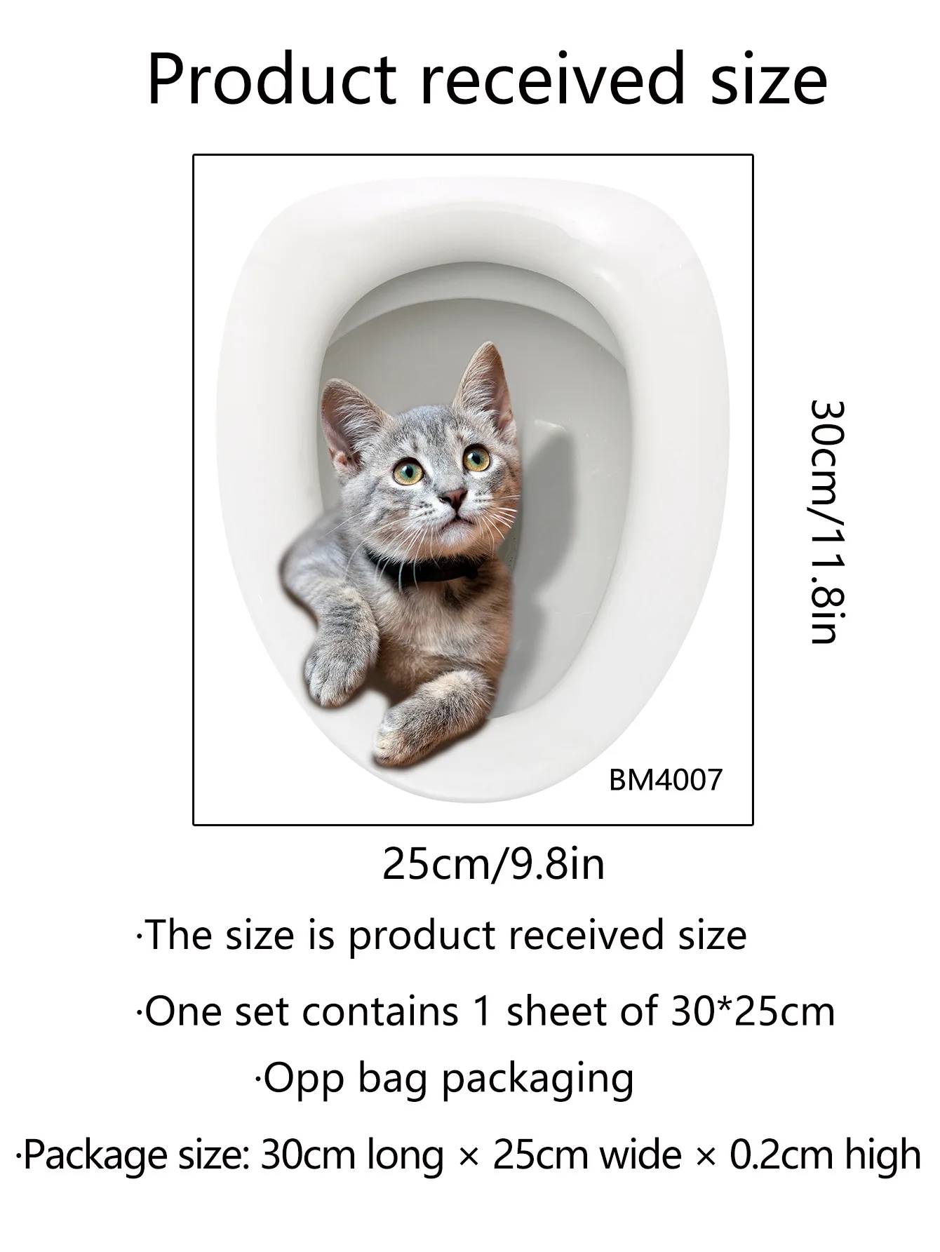 Cute 3D Cat Toilet Sticker Bathroom Toilet Cover Sticker 3D Wall Stickers Animal Wc Accessories Fun For Home Bathroom Decoration images - 6
