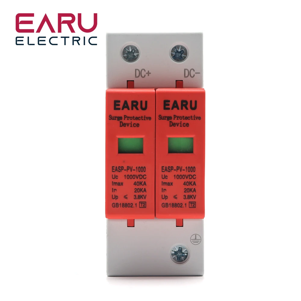 SPD DC 500V 800V 1000V 2 P 20 ~ 40KA фотоэлектрический разблокировщик вспышки низкого напряжения