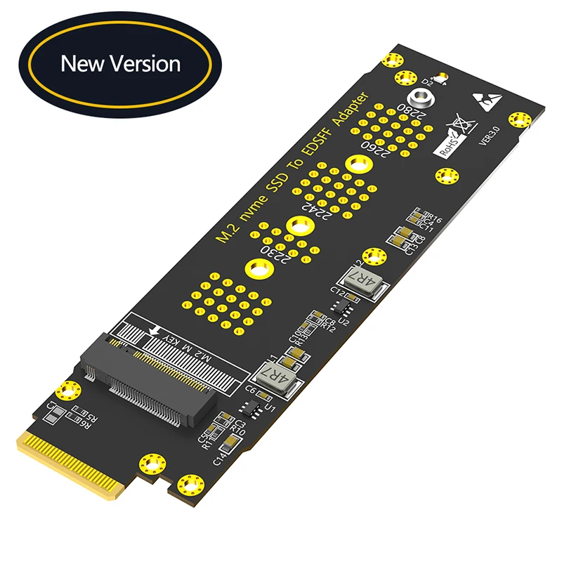 Новый M.2 NVME M ключ к адаптеру EDSFF E1.S PCIe 4 0/3 0 X4 Плата расширения для 1U серверного