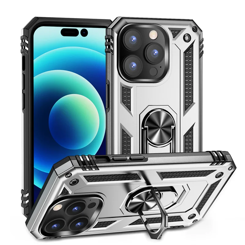 

Case For iPhone 14 13 12 11 Pro Max X XS XR 6S 7 8 SE Case Heavy Duty with Camera 360 Degree Rotate Kickstand Shockproof Cover