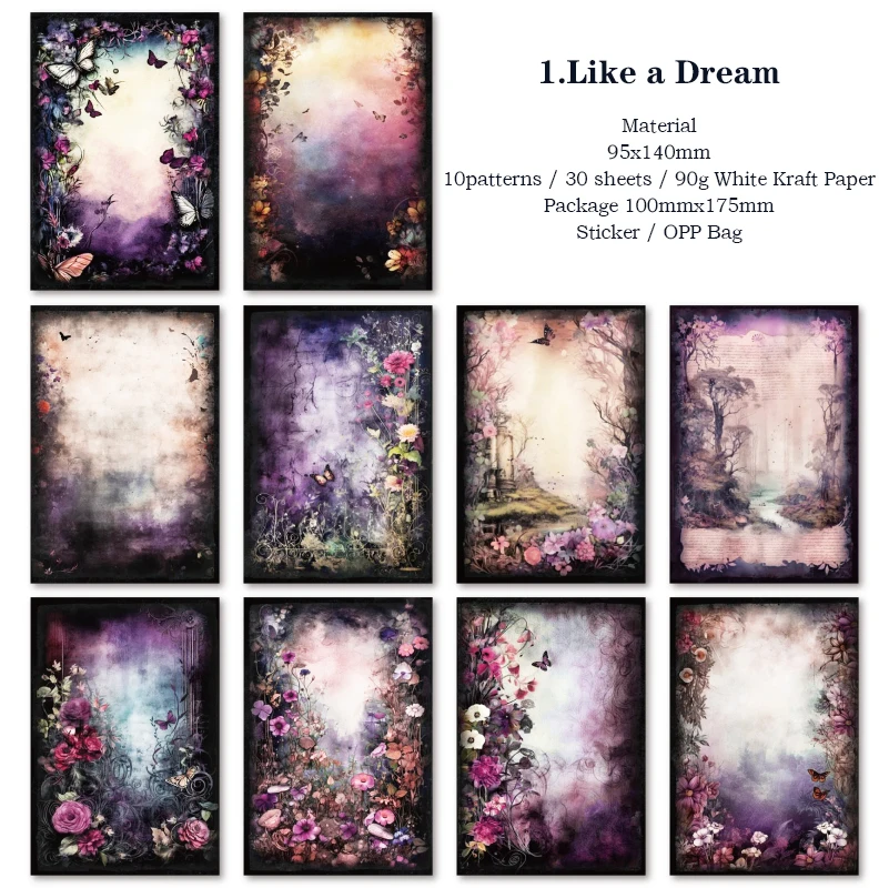 

Блокноты Yoofun 30 шт., бумажные, ретро