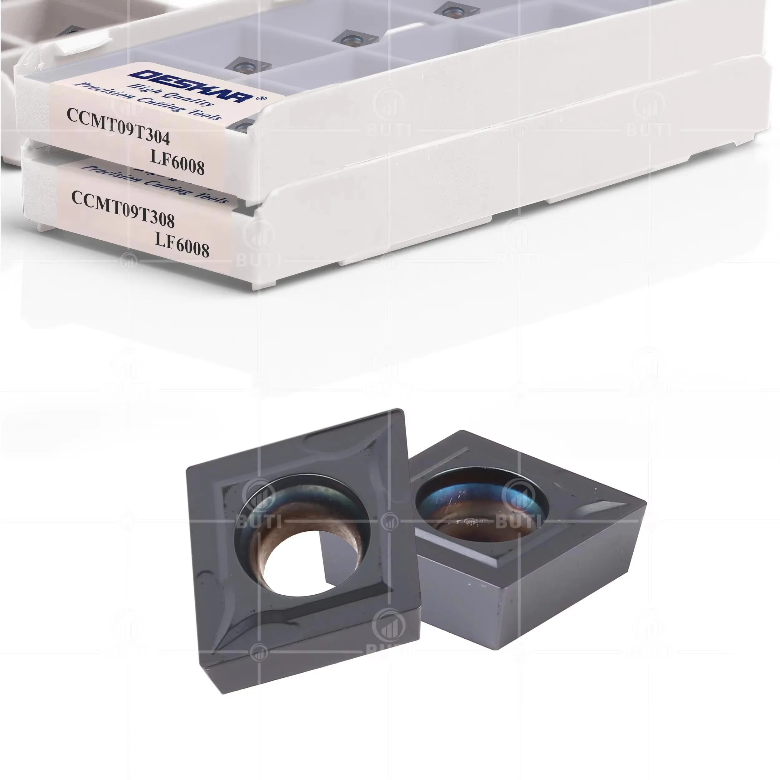 Фото DESKAR 100% оригинальные токарные лезвия CCMT09T304 CCMT09T308 LF6008 Токарный станок с числовым управлением Твердосплавные вставки Режущие инструменты Материал №3