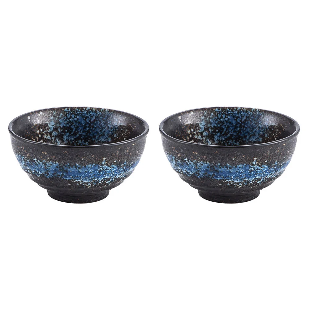 

2Pcs Ceramic Food Serving Bowl Household Rice Bowl Japanese Style Food Bowl