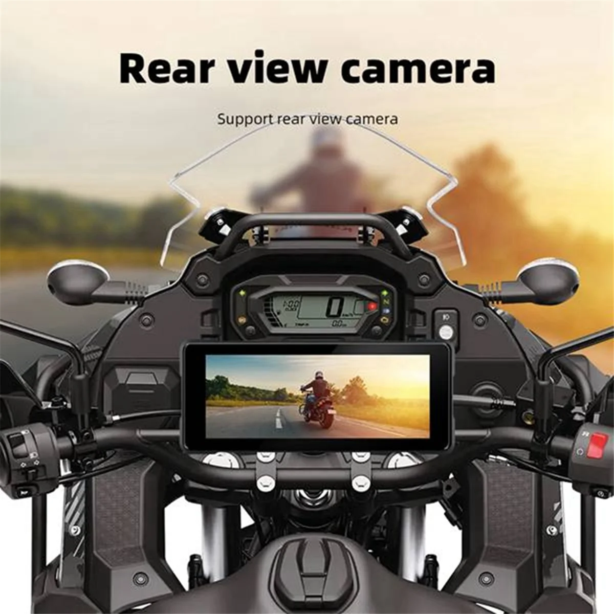 7-дюймовый мотоциклетный беспроводной Carplay и Android Auto передняя задняя камера
