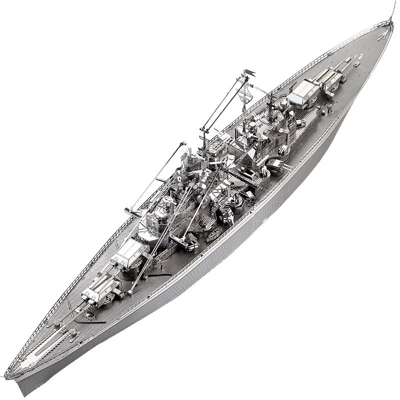 

MMZ MODEL Piececool 3D metal puzzle Bismarck Battleship Military Assembly metal Model kit DIY 3D Laser Cut Model puzzle toys