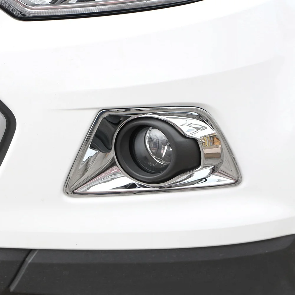 

Аксессуары 2 шт./компл. подходит для FORD ECOSPORT 2013 2014 2015 2016, передний бампер, хромиросветильник противотуманная фара, отделка, лампа