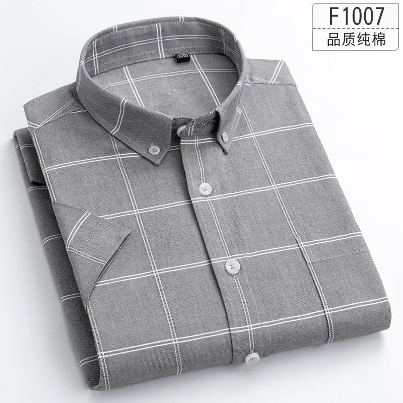 Cotton Shirts for Men Short Sleeve Summer Vertical Striped Shirt Korean Version Half Sleeve Shirt Men Casual Floral Men's Shirt