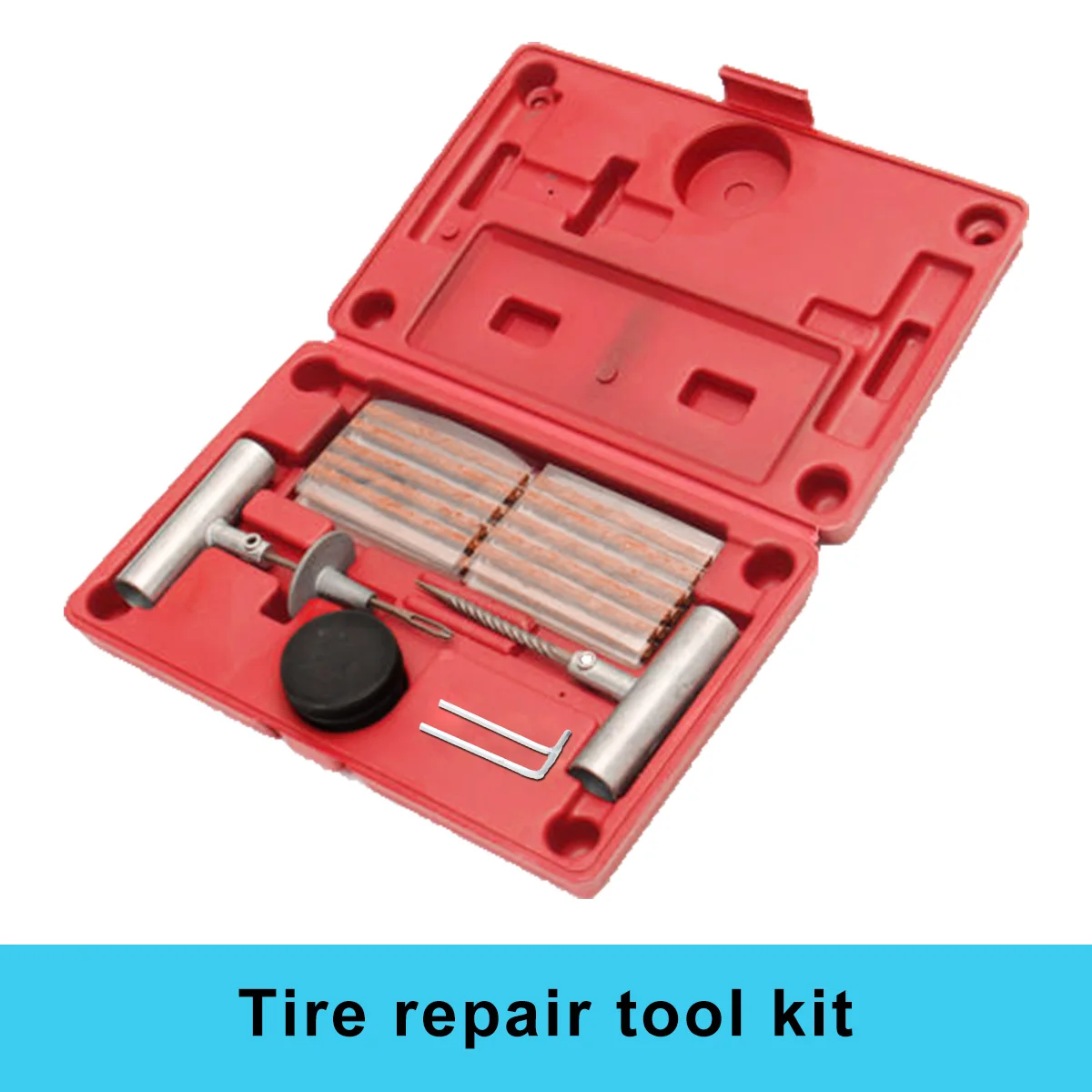 

Tubeless Tyre Puncture Tire Repair Tool Kit 30 Strings And Box Auto Accessories Parts For Car Van Motorcycle Red
