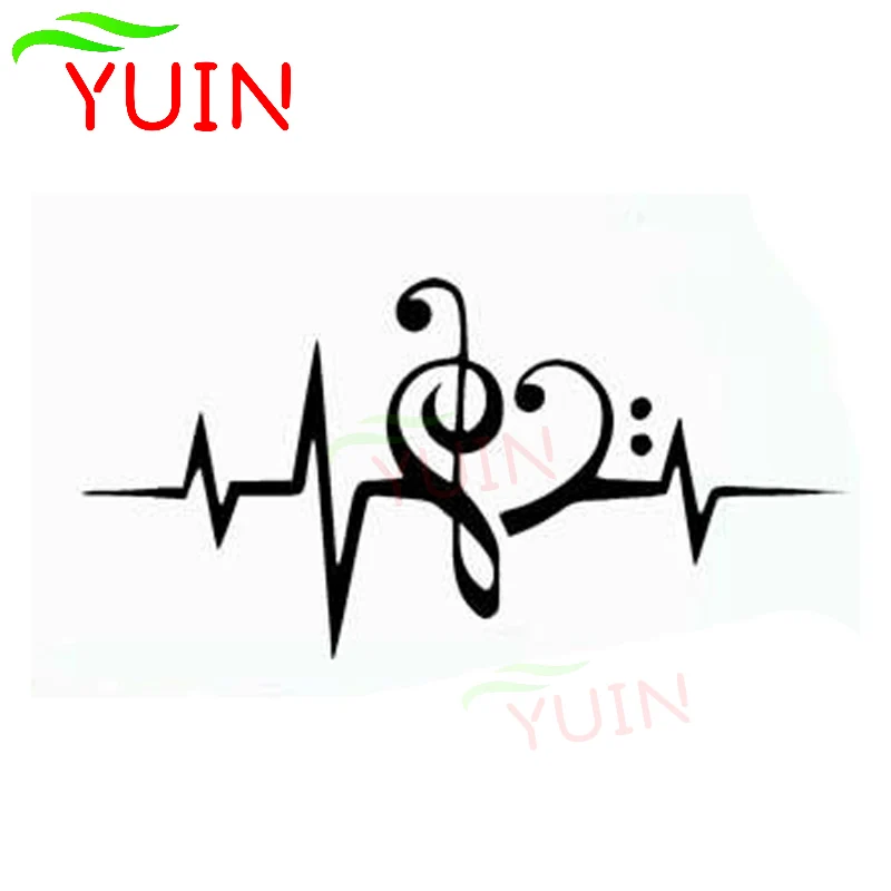 

Переводная картинка YUIN Music с монитором сердцебиения модное украшение окна ПВХ водонепроницаемая Солнцезащитная Автомобильная наклейка черный/белый/красный/лазер/серебристый