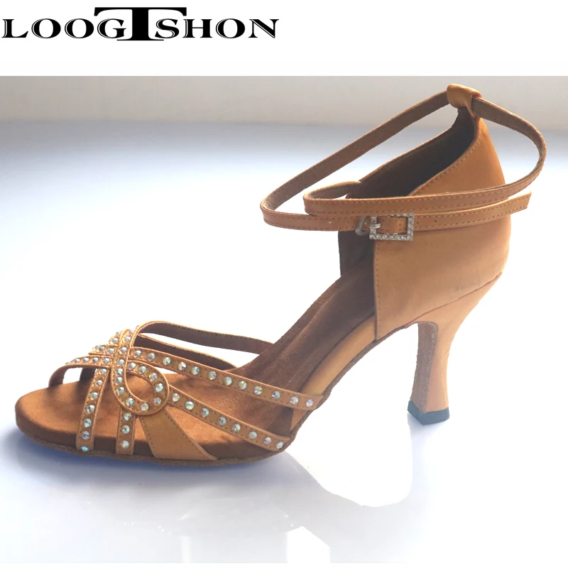 Loogtshon  latin dance shoes woman... shoes women Salsa dance shoes women Professional tango Latin Shoes style high