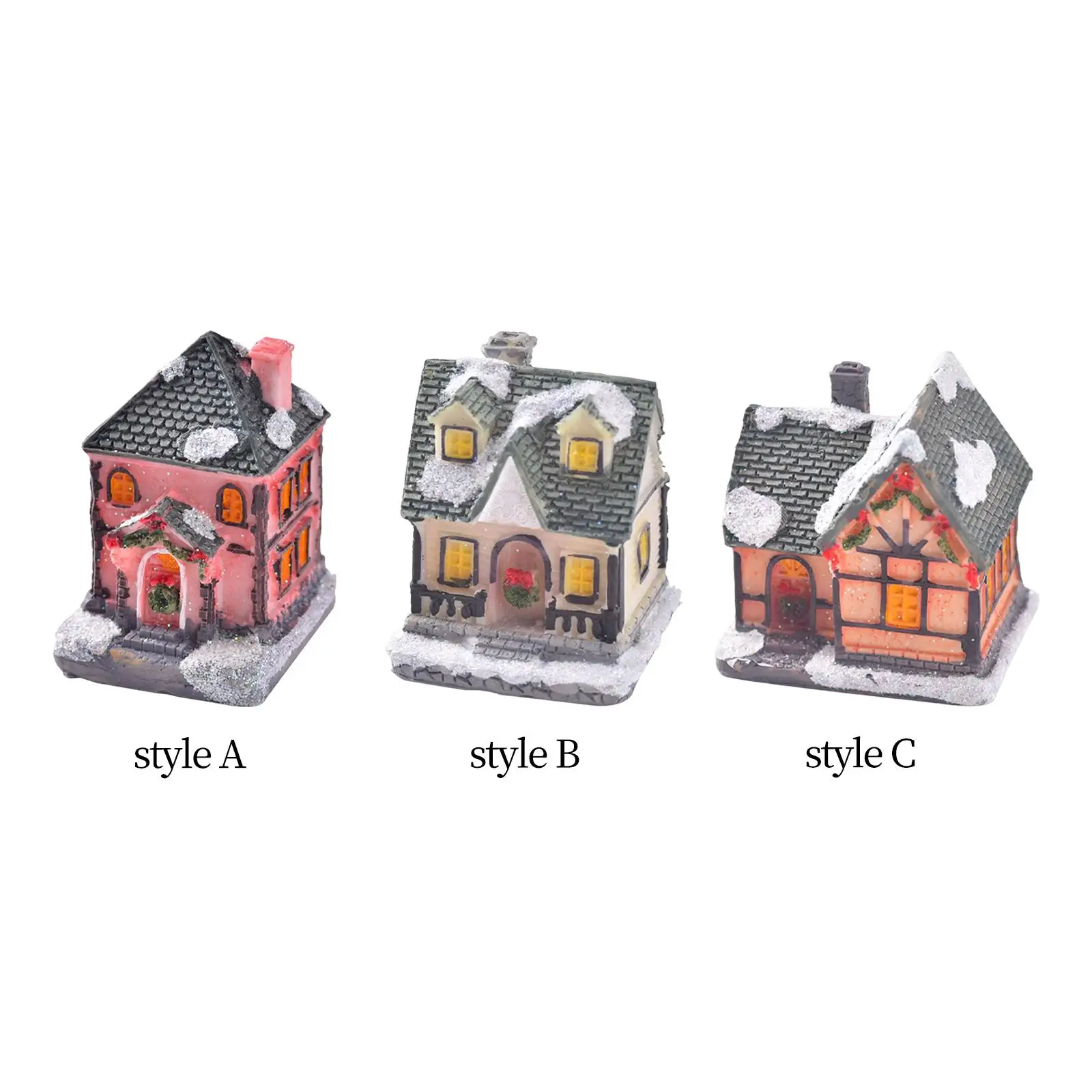 

Рождественская фигурка снежной деревни Orna для мужчин и женщин, праздничный домик, ландшафтный подарок, домашний стол для мужчин