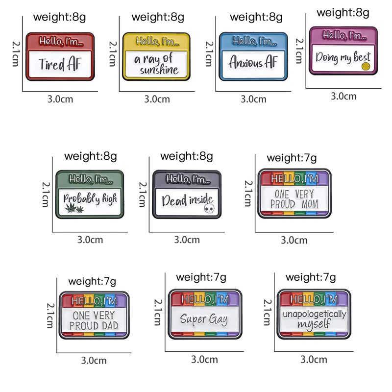Брошь с мультяшным принтом цвет в ассортименте