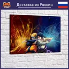 Картина Наруто И Саске красочная Картина на холсте, современный домашний декор комнаты