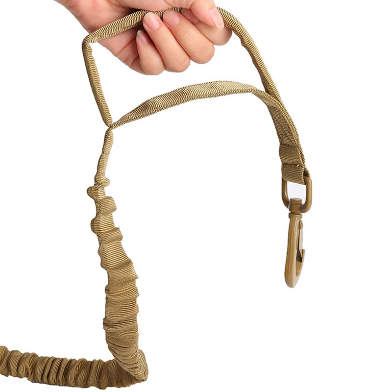 Тактический поводок для собак с 2 ручками быстросъемный эластичный кошек