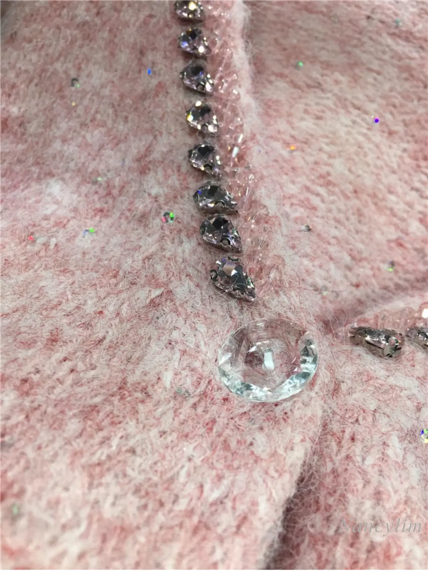 Европейский свитер с бисером для тяжелой промышленности кардиган большой размер