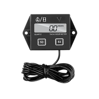 highquality motorcycle digital display tachometer motor boat engine electronic tachometer built in battery tach hour meter black