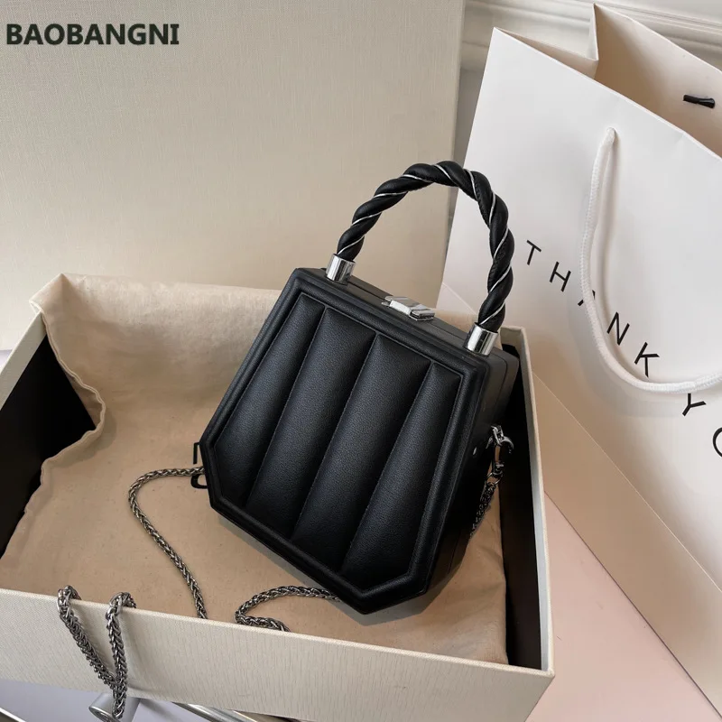 Designer Print Women's Handbag Fashion Chain Crossbody Bag Small Square Tote Shoulder Bag