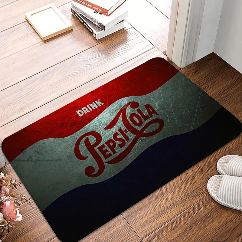 

P-Pepsi Cola Doormat Entrance Door Foot Mat Prayer Rug Carpets Kitchen Carpet Home Room Mats Rugs Bath Bathroom Floor House Cute