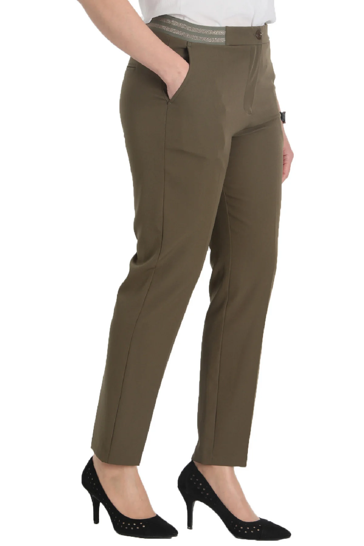 Women's Pants 2020 daily casual mould stylish plus size cloth trousers office pockets elegant high waist new season Made In Turkey