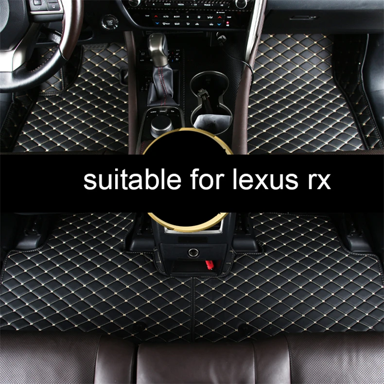 

fiber leather car floor mats for lexus rx rx330 rx400h rx350 rx200t rx300 rx450h 2003-2020 2019 2018 rx430 carpet rug