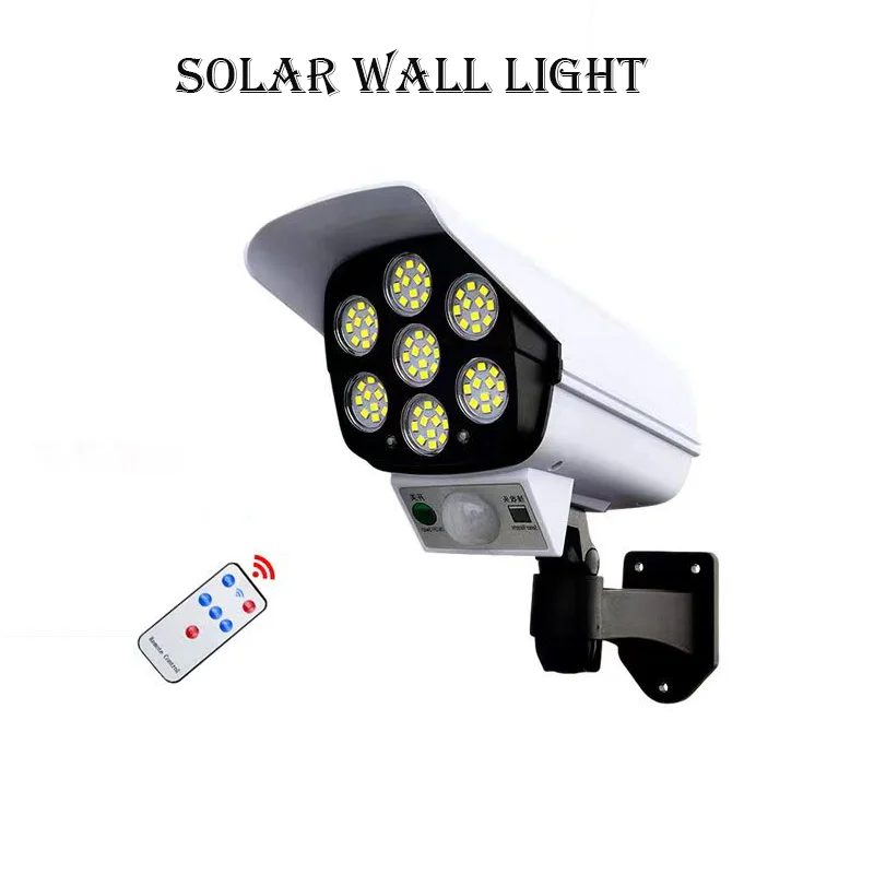 

Solar led induction wall light simulation monitoring fake camera anti-thief street light remote control wireless monitoring