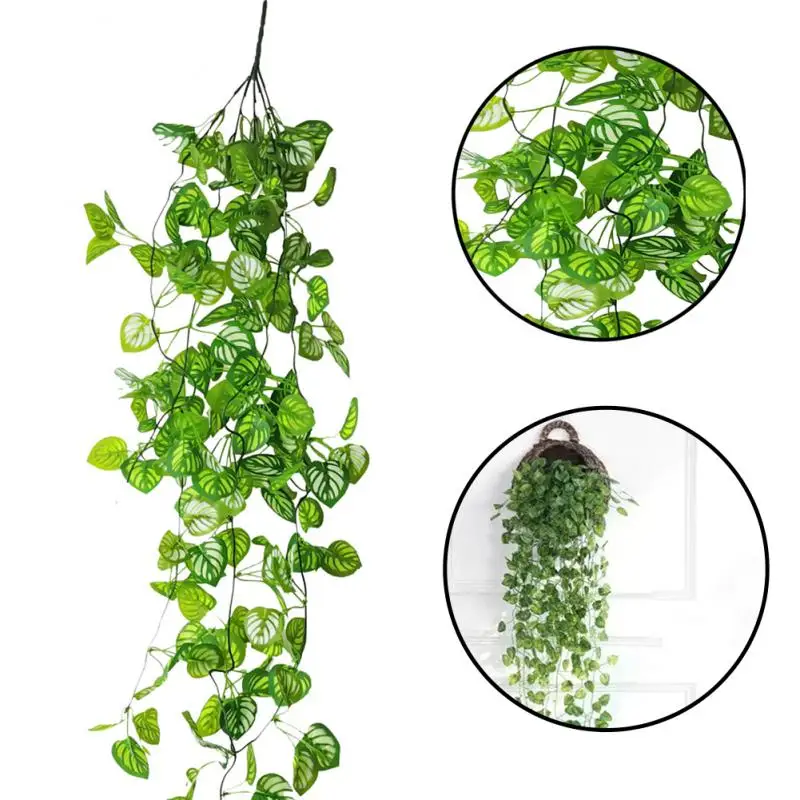 

Lifelike Multipurpose Vine Leaf Green Simulation Plant Not Wither Artificial Greening Green Plant Rattan Indelible Wall-mounted