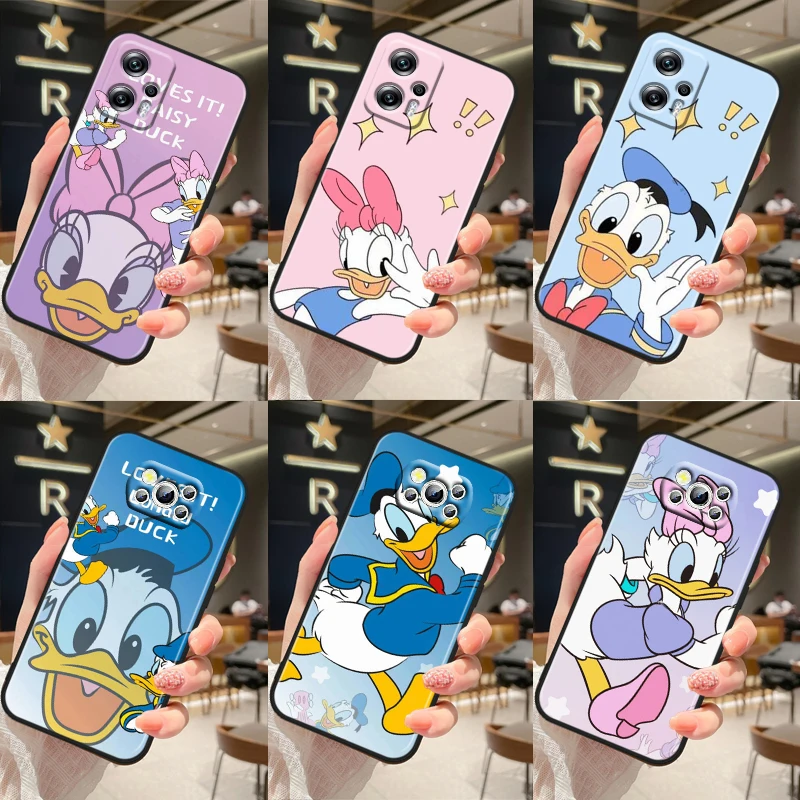 

Disney Donald Duck Daisy For Xiaomi Poco M5 M4 X4 X3 F3 GT NFC M3 C3 M2 F2 F1 X2 Pro Silicone Black Soft Phone Case Fundas