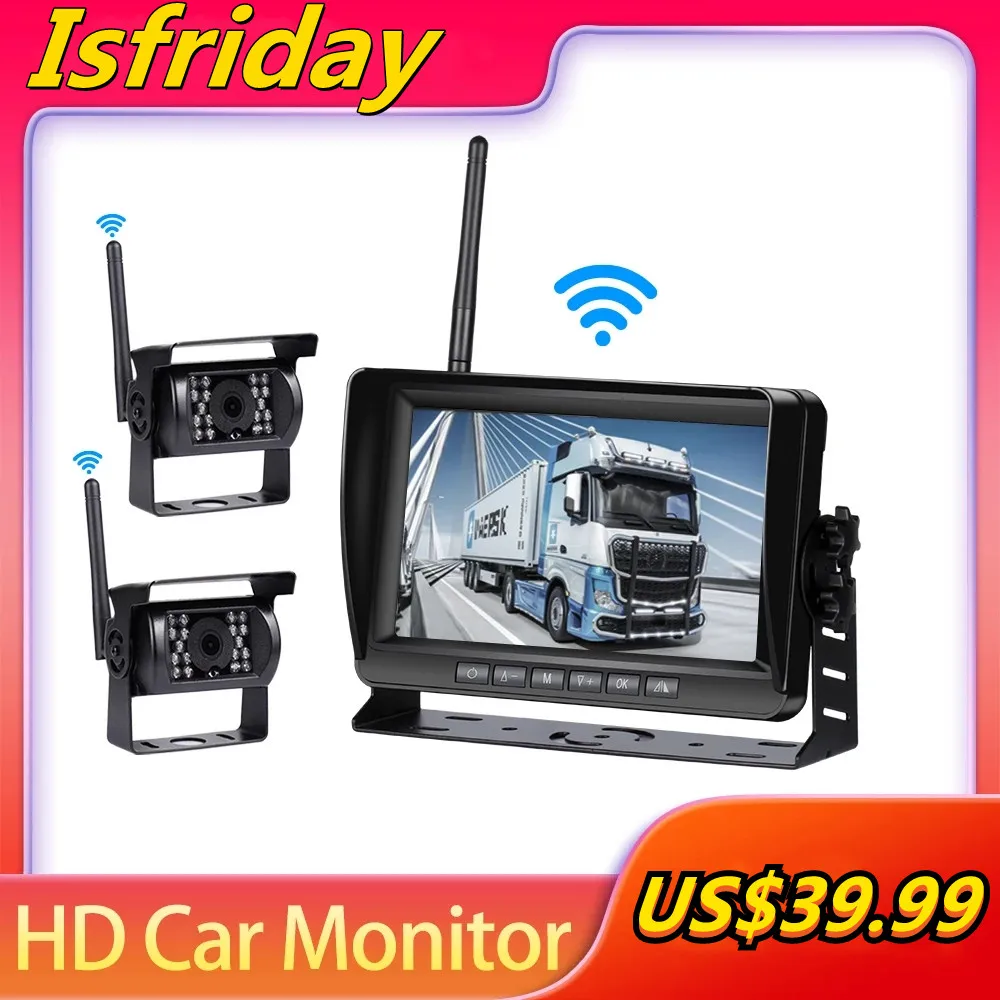 7 inch wireless car monitor screen reverse Vehicle monitors reversing camera screen for car monitor for auto Truck RV