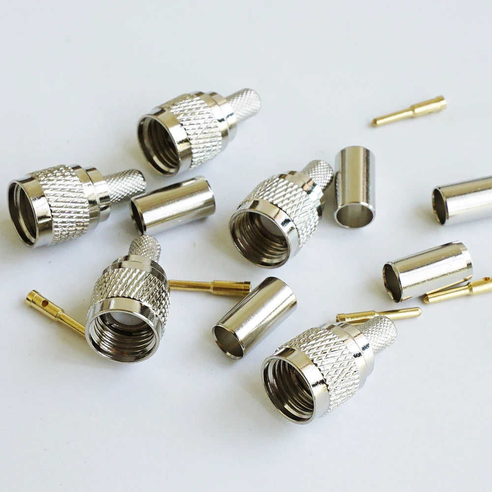 MINI UHF штекер RF коаксиальный коннектор обжимной соединитель для RG58 RG142 RG223 RG400 LMR195