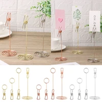 romantic label stand paper clamp party supplies number card holder desktop decoration double sides photo clips