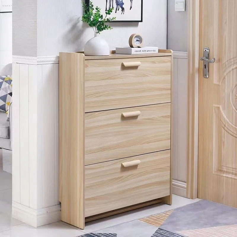 Деревянная Пылезащитная стойка для обуви узкие перегородки многоуровневые