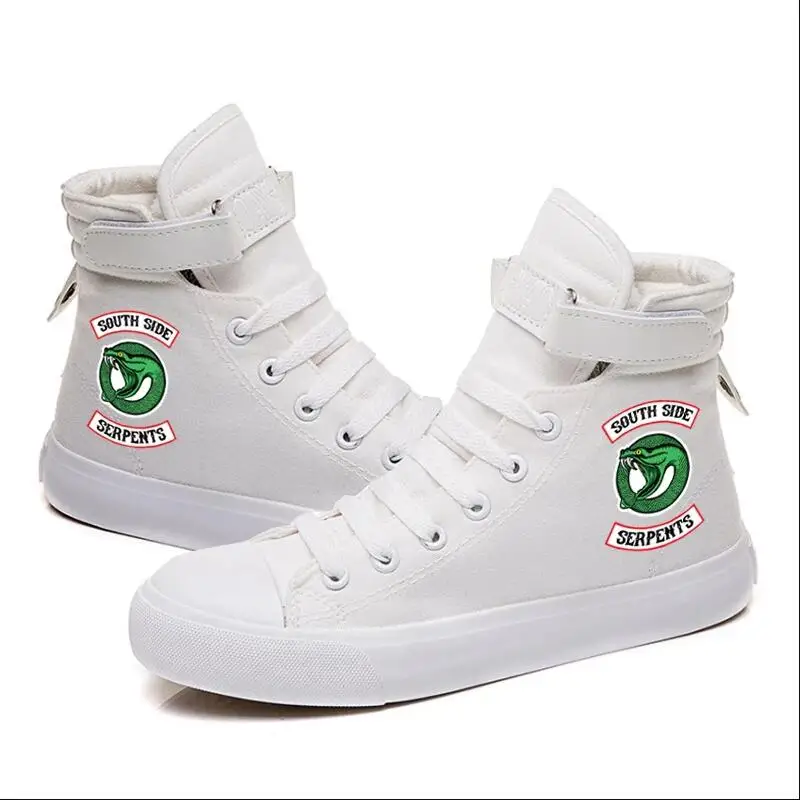 

Adult Canvas Shoes South Side Serpents Riverdale 3D Print High Casual Leisure Sneakers Shoes Riverdale Serpents Women Halloween