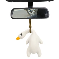 handmade cute duckling car hanging decoration new automobile pendant decors roasting duck for car interior hanging ornament