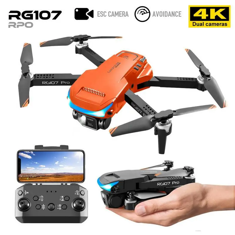 

Новый RG107 MAX Дрон 4K профессиональная двойная HD камера FPV мини Дрон аэрофотосъемка бесщеточный мотор складной Квадрокоптер игрушки