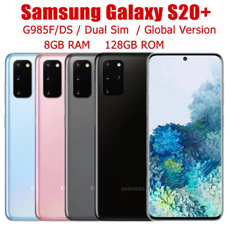 

Оригинальный разблокированный телефон Samsung Galaxy S20 + S20 Plus G985F/DS, двойная Sim-карта, глобальная версия 4G LTE, 6,7 дюйма, ROM 128 ГБ RAM, 8 Гб Exynos