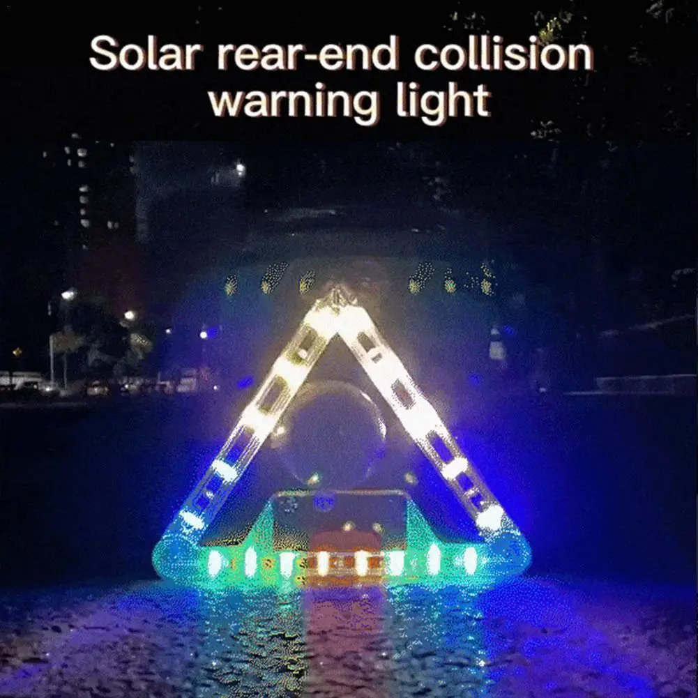 

Треугольник для автомобиля на солнечной батарее, складной вращающийся USB-сигнал, светильник 11, перезаряжаемый стробоскоп, режимы L H9P8