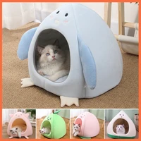 warm comfort cats house cat bed pet basket lounger kitten house mat small dogs cave tent cute soft cushion washable pet beds