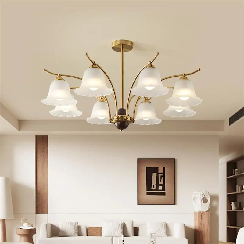 Минималистичный Декор люстры для гостиной кремовый стиль ландыш спальня