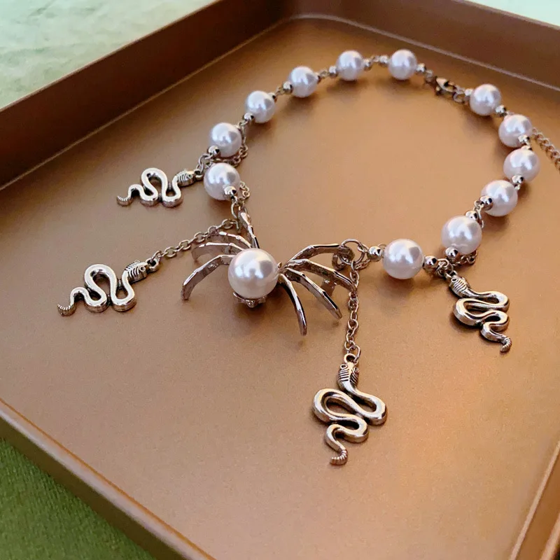 

Женское Ожерелье в виде змеи с жемчугом