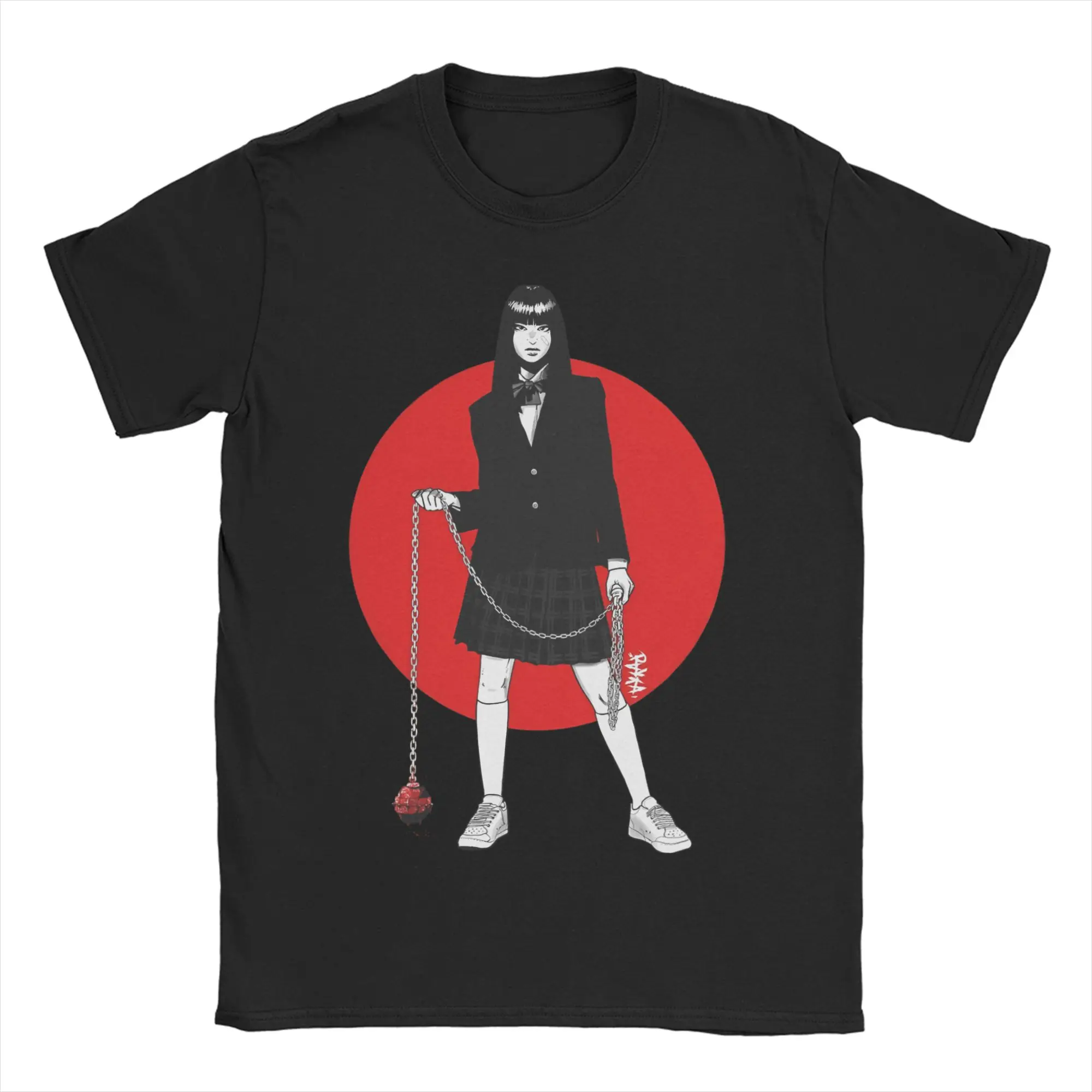 Фото Мужские футболки Gogo Yubari Kill Bill, хлопковая одежда в стиле аниме, новинка, футболки с короткими рукавами и круглым воротником, Новое поступление, футболка №1