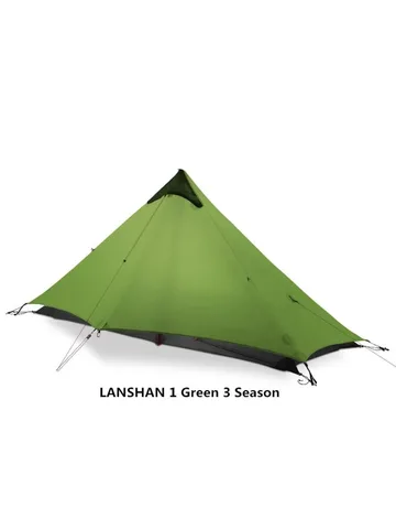 LanShan 1 3F UL GEAR 1-местная уличная сверхлегкая палатка для кемпинга, 3-сезонная профессиональная палатка без стержня из шелкона 15D для одного человека