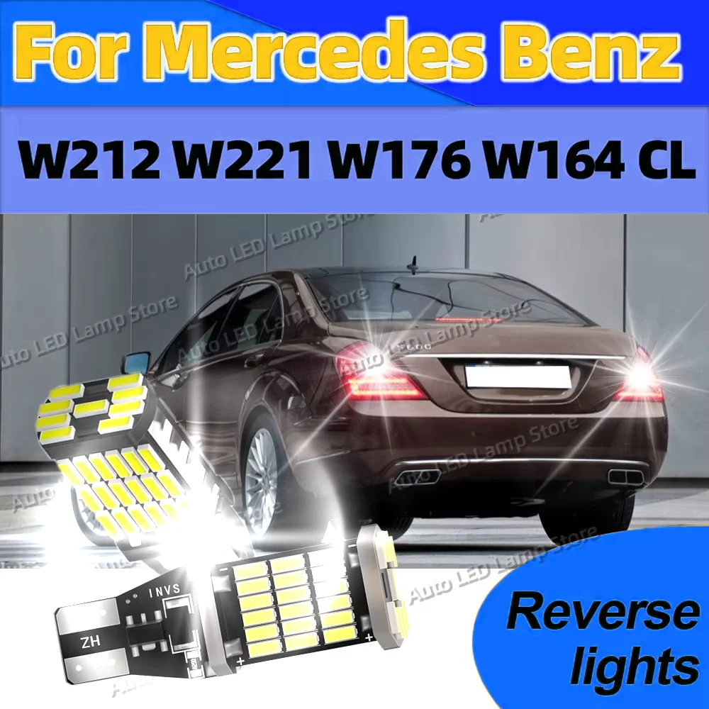 

Для Mercedes Benz W212 W221 W176 W164 CL Canbus T15 Светодиодные лампы Auto Bcakup Фонарь заднего хода 6000K Plug and PlayБелая лампа