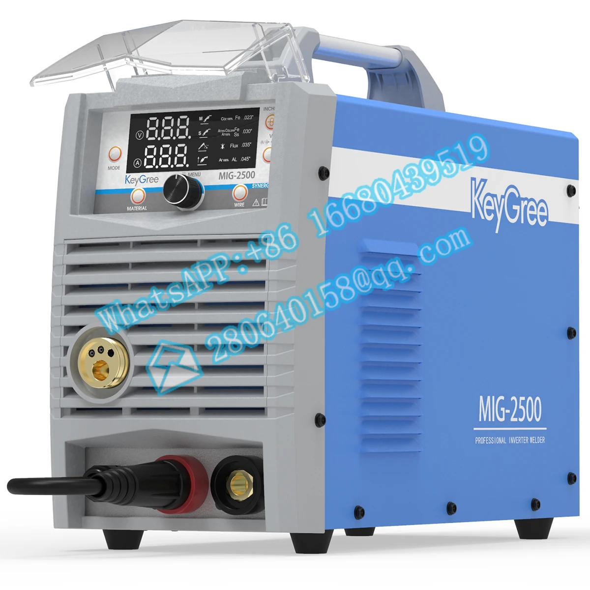 

Keygree Mig-2500 with trolley CO2 gas/gasless mig mma welder aluminum Inverter welding machine other arc welders