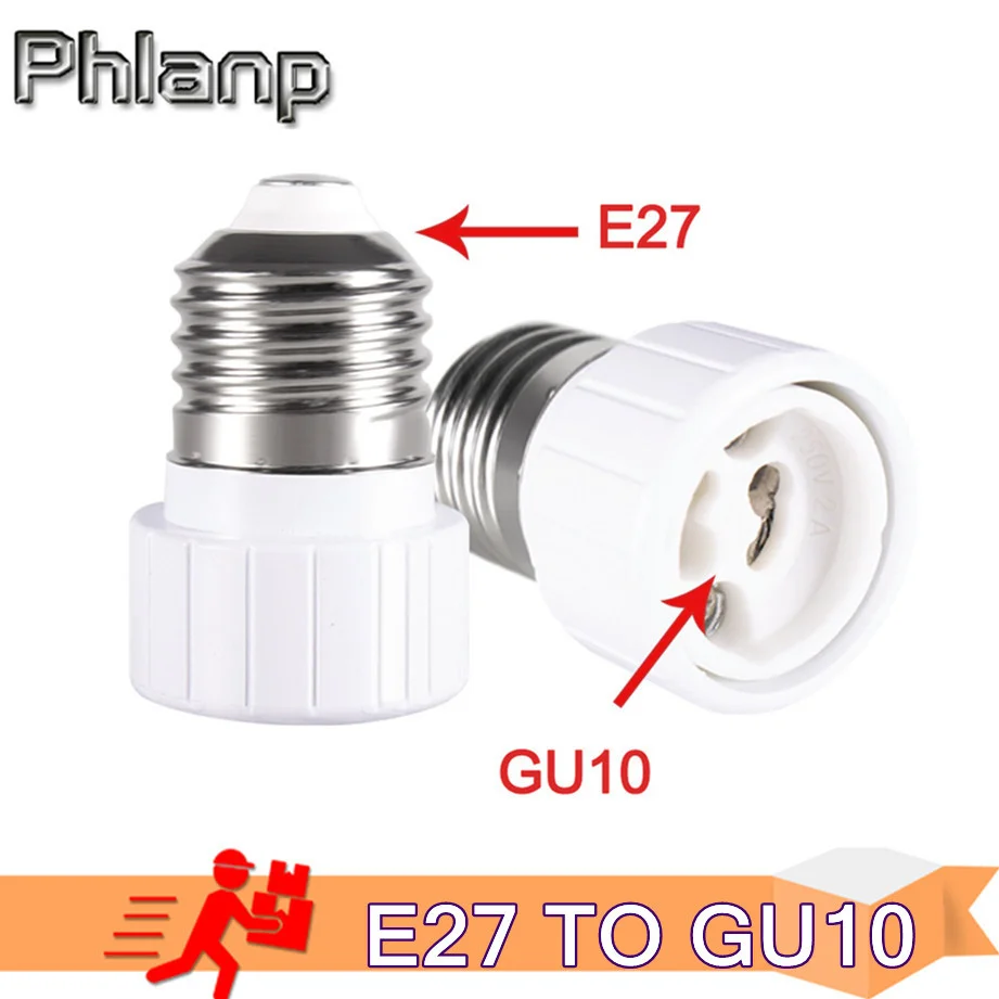 

Phlanp Light Bulb Adapter Converter LED E27 To GU10 Socket Material lamp Holder Converters Socket Adapter light Bulb Base Type