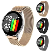 1 3 inch full touch screen wristband heart rate blood pressure monitor weather display smart watch ip 67 waterproof smart watch