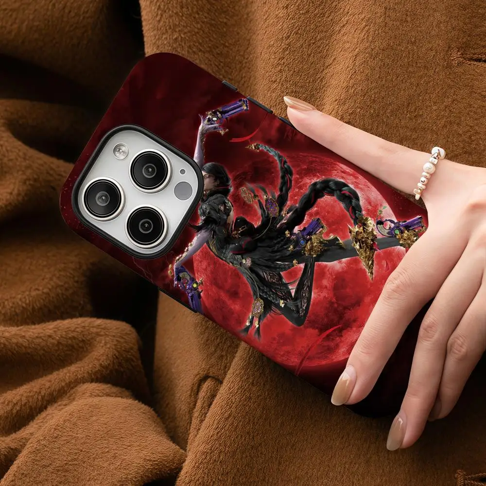 Фото Чехол для телефона Game Bayonetta 3 для iPhone 17 16 15 14 13 12 Pro Max Plus, глянцевый, HD, двухслойный, с жидким покрытием, жесткий корпус №3