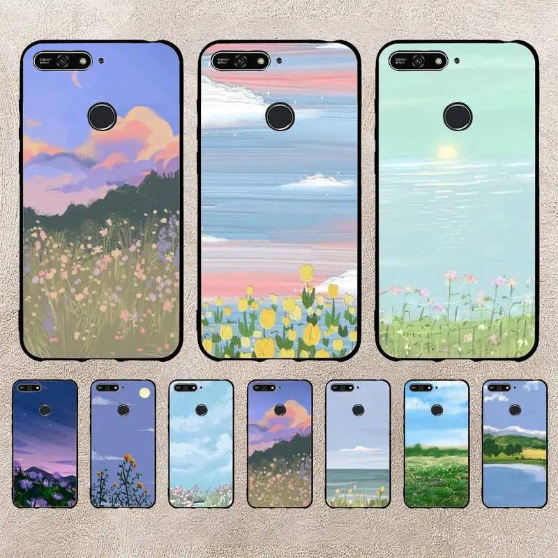 

Watercolor Painting Phone Case For Xiaomi 11 10 12Spro A2 A2lite A1 9 9SE 8Lite 8explorer F1 Poco 12S Ultra Cove