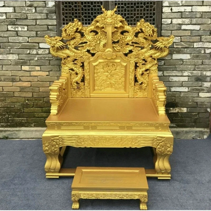 Стул из цельного дерева золотой дракон стул для медитации сидячий медитация